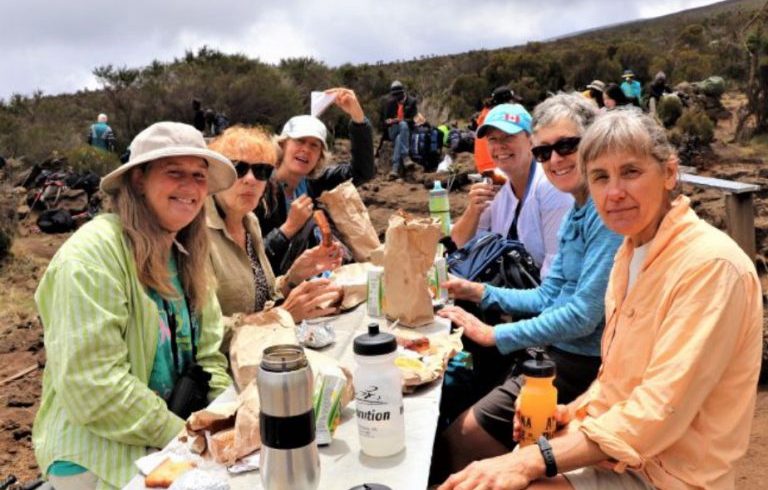 6 Days Machame Route: Lunch time with Climb Kilimanjaro and Tanzania Safaris