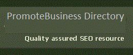 PromoteBusiness Directory logo on a dark green background with clear text reading “Quality assured SEO resource.”