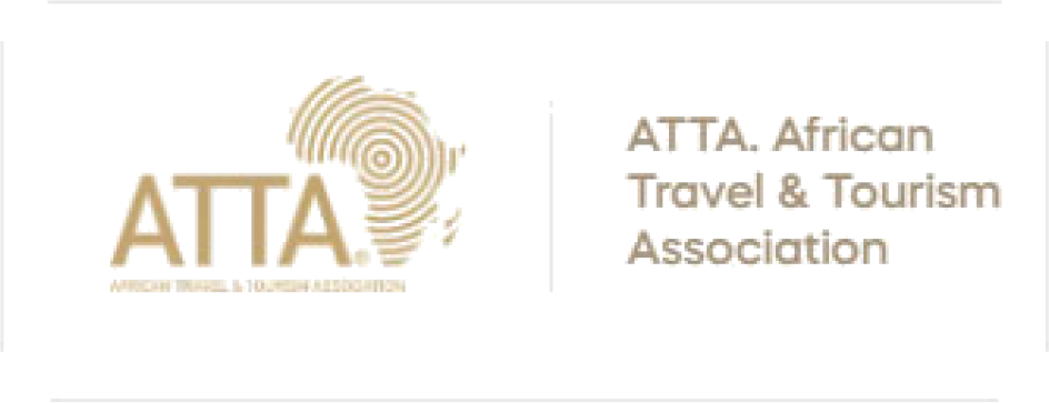 ATTA logo with Africa map fingerprint motif and 'African Travel & Tourism Association' text on a black background.